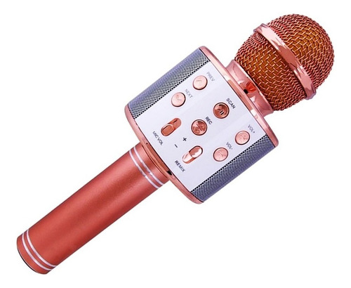 Microfono Karaoke Bluetooth Parlante Ws-858 Celular Con Eco