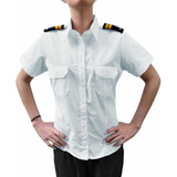 Blusa Piloto Aviador O Sobrecargo, Manga Corta.