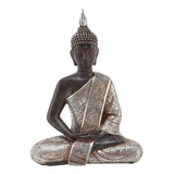  Tibet Buddha Dhyana Mudra With Silver Robe Polyresin, ...