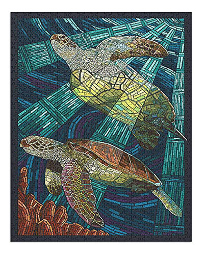 Funda Celular - Sea Turtle, Paper Mosaic 42572 (19x27 Premiu