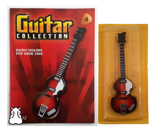 Miniatura Salvat Ed 4 Baixo Violino Pop Anos 1960 + Suporte