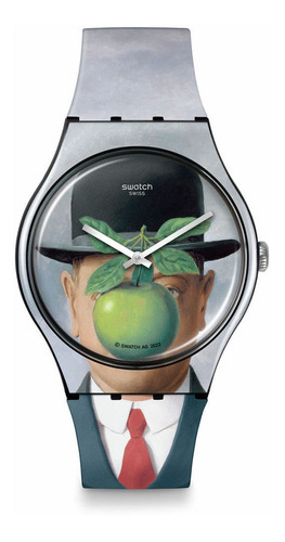 Reloj Swatch Le Fils De L'homme By Rene Magritte Para Hombre