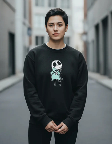 Sudadera Jack Oogie Boogie Halloween Sueter Brilla Oscuridad