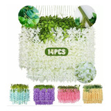 Lote 14pcs Wisteria Artificial Flores Decoración Boda Hogar