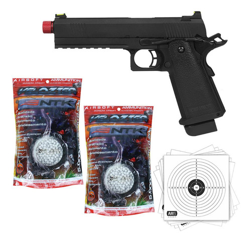 Pistola Airsoft 6.0mm Gbb 1911 Black Devil 5.1 +2un.bbs Ntk