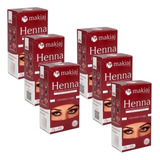 Kit 6 Henna Para Sobrancelhas Makiaj + Brinde