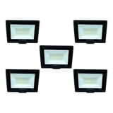 Pack X5 Proyector Reflector Led 50w Cálido Glowlux - E. A