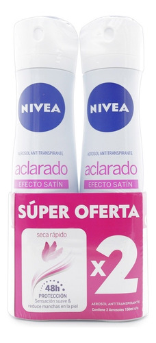 Desodorante Nivea Aclarado Efecto Satin