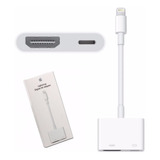 Adaptador Apple Lightning Hdmi Usb iPhone 5/6/7 8 X 11 iPad Cor Branco