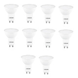 Pack X10 Lamparas Dicroica Led 5w Par16 Eco Luz Calida Osram