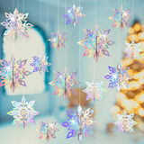 Decoraciones De Copos De Nieve Colgantes De Navidad 15 Paque