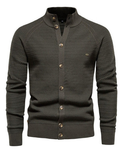 Cardigan De Outono Superior Suéter De Homens De Ponte