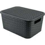 Caja Organizador Canasto Simil Rattan N°2 C/tapa Zztt