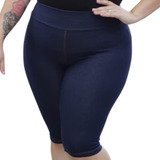 Bermuda Plus Size Cotton Jeans Modeladora Estilo E Conforto