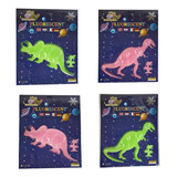 3x Dinosaurios Fluorescentes Sticker Deco Pared Brilla Noche