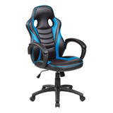 Silla Gamer Onebox Sillón Butaca Cuero Sintético Reclinable Color Azul