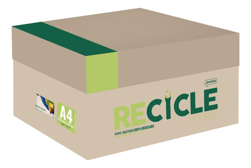 Papel Sulfite A4 Reciclado Jandaia Recicle 4000 Folhas