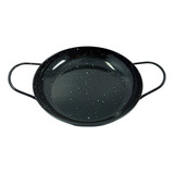 Paellera Chapa Enlozada Dos Asas Gastronómica 24cm Cocina Color Negro