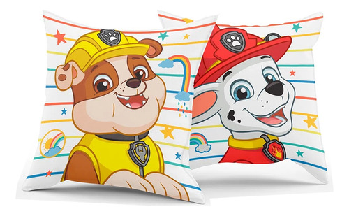 Almohadon Infantil Paw Patrol Patrulla Canina Piñata Color Blanco