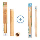 Cepillo Dental Bamboo + Estuche De Bamboo Meraki