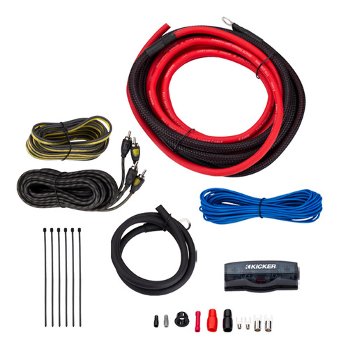 Kit Cables Potencia Kicker 6ga Ofc 47vk6 6awg 2 Canales 