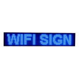 Letrero Led Azul De 100x20cm Programable Wifi-usb