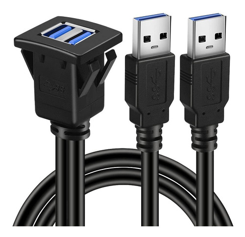 Batige Cable De Extensión Cuadrado Usb 3.0 De Doble Puertos 