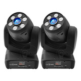 2x Moving Head Spot Led 60w 8 Cores Prisma + Wash 6 Leds 12w 110/220v