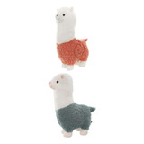 2 Piezas Animal Llama Alpaca Muñeco De Peluche Mullido Para