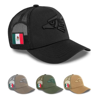 Gorra Militar Fury Águila Hecho En México Hombre. Color Negro Un Liso