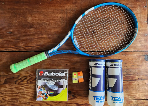 Raqueta Tenis Babolat Evo Drive Grip 3 + Pelotas Y Accesorio