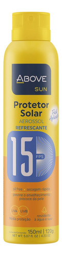 Protetor Filtro Solar Aerosol Spray 15fps Above Seca Rápido