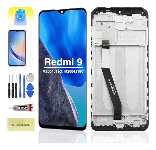 Pantalla Para Xiaomi Redmi 9 M2004j19g Con Marco Orig