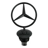 Emblema Capo Mercedes Benz Estrella Metalica Negra 43mm