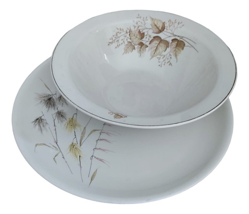 Ensaladera Y Fuente Porcelana Bowls Vintage