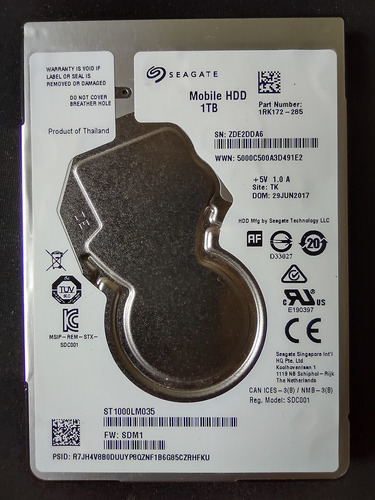 Disco Notebook Seagate Mobile Hdd St1000lm035 1tb 