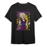 Polera Estampada Dragon Ball Gohan Fury  Ssj2 - Dtf