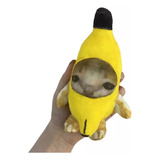 Gato De Peluche Banana Cat Disfraz De Plátano Kawaii Sonidos