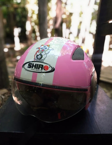 Casco Rosa Shiro Sh90 Mujer Talle S