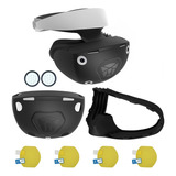 Capa De Capacete E 4 Películas Protetoras Para Sony Psvr2 Cor Preto