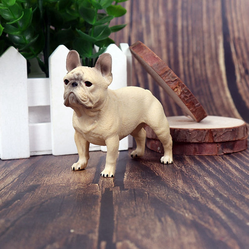 Figura De Perro Pug Dog, Modelo Bulldog Francés, De Pie, Par