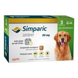 Simparic Cães 20 A 40 Kg 80 Mg Caixa 3 Comprimidos - Zoetis