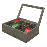 Mygift Caja De Almacenamiento Vintage De Madera Gris Con 8 C