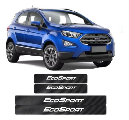 Sticker Cubre Estribos Fibra Carbon Para Ford Ecosport