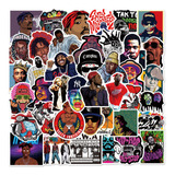 Raperos Musica Hip Hop 50 Calcomanias Stickers Pvc Vs Agua