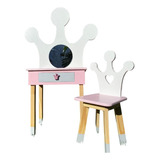 Mesa De Maquillaje Infantil Con Silla 