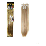 Extension De Cabello 100% Natural Luv Clip In 9 22 PuLG Comb Color #8/613-rubio Cenizo Con Beige