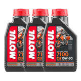 Aceite Moto 4t 7100 10w60 100% Sintetico Motul 3l