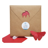 Papel Para Origami : 15x15 Rojo Perlado Pack X 20 Hjs