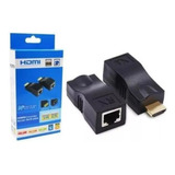 Extensor Hdmi 30 Metros Via 1 Cabo De Rede Rj45 Cat5e/6